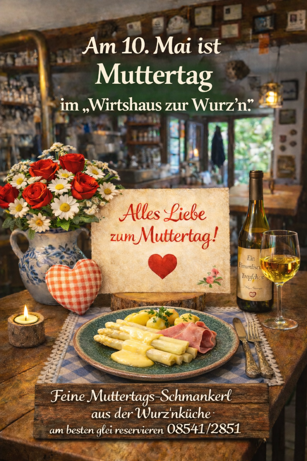 Sabrina zapft frisches Bier im Wirtshaus zur Wurz’n