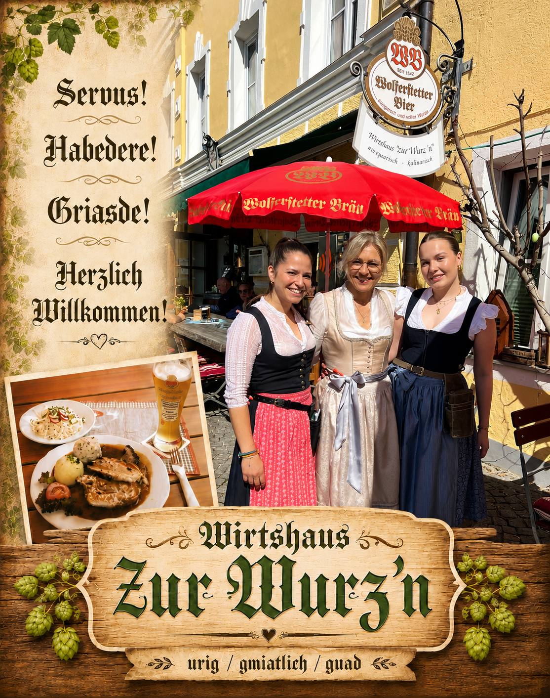 Sabrina zapft frisches Bier im Wirtshaus zur Wurz’n